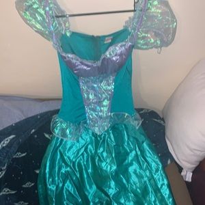Disney Ariel Little Mermaid Costume Adult Size Small 2-4 Dress Halloween